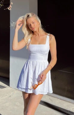 Trending Now White Mini Dress - Elegant Day Dress for Women