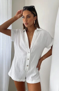 Higher Power Playsuit White - Stylish Day Dresses for Women -White Fox Sales A52EC21C ED30 41EA 98CD F1DCC3849BC6