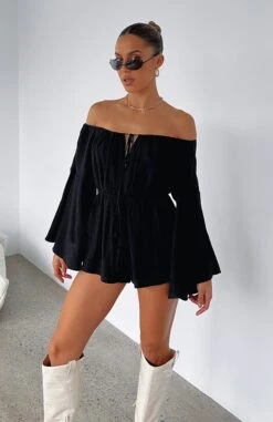 Another Night Playsuit Black - Stylish Women's Jumpsuit for Evening Wear