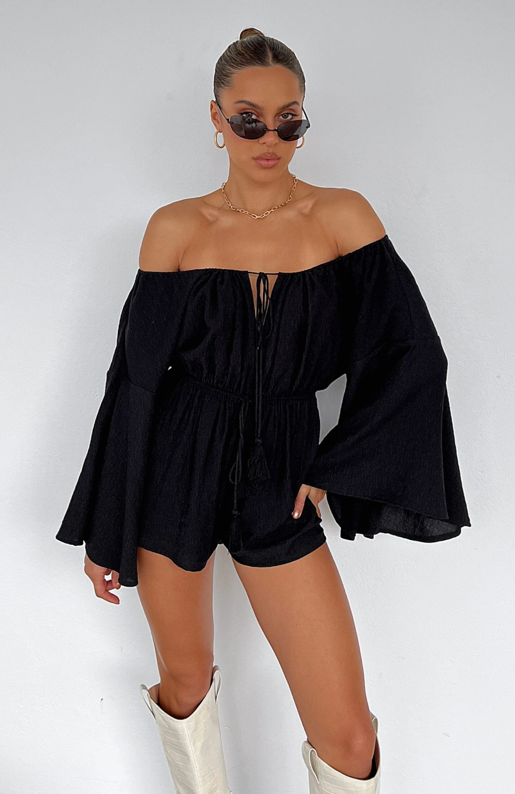 Another Night Playsuit Black - Stylish Women's Jumpsuit for Evening Wear 8 Another Night Playsuit Black - Stylish Women's Jumpsuit for Evening Wear - Image 6