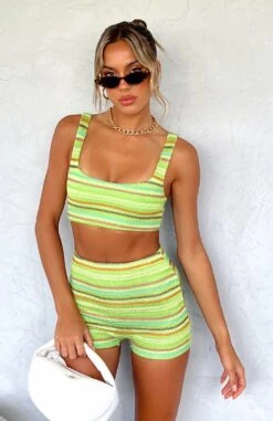 Show Them Love Booty Shorts Green - Stylish Resort Wear for Women 13 Show Them Love Booty Shorts Green - Stylish Resort Wear for Women -White Fox Sales BAD BEHAVIOUR SHORTS SHOW THEM LOVE 211222 01