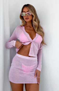 Secret Messages Mini Skirt Pink Marle - Stylish Resort Wear for Women 13 Secret Messages Mini Skirt Pink Marle - Stylish Resort Wear for Women -White Fox Sales BEFORE SUNRISE L S TOP SECRET MESSAGES MINI SKIRT 19.04.23 02