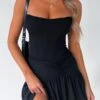 Chase Me Forever Mini Dress Black - Stylish Strapless Dress -White Fox Sales CHASE ME FOREVER DRESS 19.05.23 07