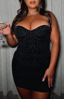 Come Into My World Black Mini Dress | Strapless Party Dress -White Fox Sales COME INTO MY WORLD DRESS 231122 02 ECOMM