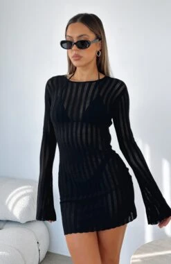 Crowded Room Mini Dress Black - Stylish Resort Wear for Women