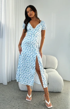 Divine Lovers Midi Dress Bluebell - Elegant Day Dress for Women -White Fox Sales DIVINE LOVERS MAXI DRESS 20 06 23 02