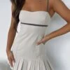Don't Come Back Mini Dress Beige - Chic & Comfortable Women's Dress