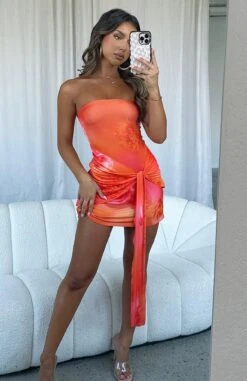 Don't Start Now Mini Dress Mango Floral | Strapless Floral Dress | Women's Dresses 11 Don't Start Now Mini Dress Mango Floral | Strapless Floral Dress | Women's Dresses -White Fox Sales DON T START NOW MINI DRESS100123 03 2