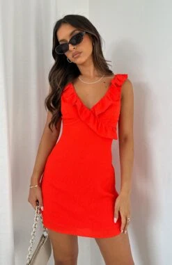 Doubt It Mini Dress Chilli - Stylish Women's Party Dress -White Fox Sales DOUBT IT MINI DRESS 15.08.23 02