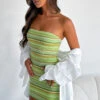 Fake Smile Strapless Mini Dress Green | Chic Day Dress | Summer Casual Wear 2 Fake Smile Strapless Mini Dress Green | Chic Day Dress | Summer Casual Wear -White Fox Sales FAKE SMILE STRAPLESS MINI DRESS 23.02.23 007