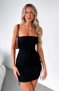 Fallen Angel Mini Dress Black - Elegant Strapless Dresses for Women -White Fox Sales FALLEN ANGEL DRESS 19.05.23 13