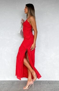 From Another World Maxi Dress Red - Elegant & Stylish Women's Dress -White Fox Sales FROM ANOTHER WORLD MAXI DRESS 08.08.23 02