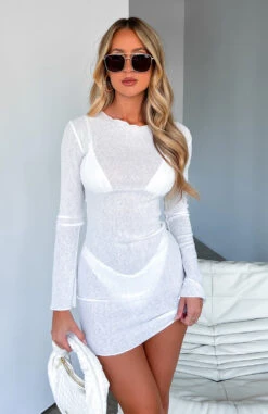 Future Lover Long Sleeve Mini Dress Off White - Elegant Resort Wear 14 Future Lover Long Sleeve Mini Dress Off White - Elegant Resort Wear -White Fox Sales FUTURE LOVER L S MINI DRESS 19.04.23 03