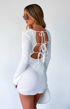 Future Lover Long Sleeve Mini Dress Off White - Elegant Resort Wear 15 Future Lover Long Sleeve Mini Dress Off White - Elegant Resort Wear -White Fox Sales FUTURE LOVER L S MINI DRESS 19.04.23 05