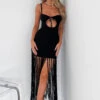 Grand Entrance Crochet Maxi Dress Black - Elegant Resort Wear -White Fox Sales GRAND ENTRANCE CROCHET MAXI DRESS 15.06.23 01
