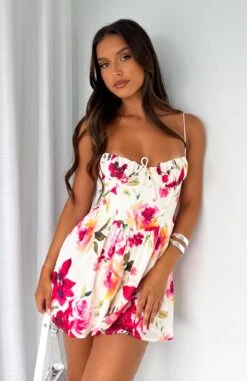 Hey Jude Playsuit Cream Petunia - Elegant Day Dress for Women -White Fox Sales HEY JUDE PLAYSUIT 020823 002