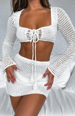 I Was Here Long Sleeve Crochet Crop Top - Off White Resort Wear 17 I Was Here Long Sleeve Crochet Crop Top - Off White Resort Wear -White Fox Sales HOLD ON I WAS HERE CROCHET 31.1.23 011