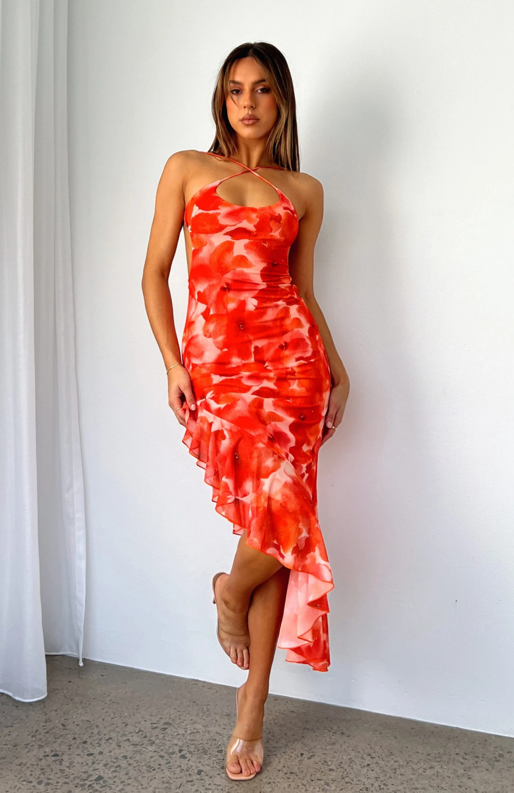 How I Like It Maxi Dress Orange Watercolour - Stylish Summer Dress for Women 7 How I Like It Maxi Dress Orange Watercolour - Stylish Summer Dress for Women - Image 5