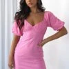 How Sweet Of You Mini Dress Pink - Elegant Day Dress for Women