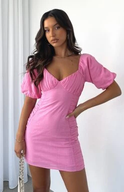 How Sweet Of You Mini Dress Pink - Elegant Day Dress for Women