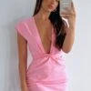 Make It Shine Mini Dress Pink - Elegant Day Dress for Women -White Fox Sales IMG 0085