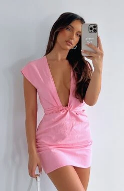 Make It Shine Mini Dress Pink - Elegant Day Dress for Women