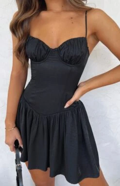 Take My Advice Mini Dress Black - Stylish & Comfortable Women's Dress -White Fox Sales IMG 1377