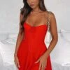 Push The Feeling Mini Dress Red | Strapless Elegant Party Dress -White Fox Sales IMG 5447