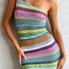 Life Moves On Mini Dress Rainbow Stripe - Stylish Day Dresses for Women -White Fox Sales IMG 6107