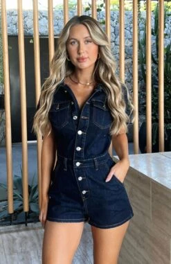 Made For Her Playsuit Indigo Wash - Stylish Day Dresses for Women