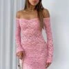 Lavish Style Long Sleeve Mini Dress Pink - Elegant Women's Party Dress -White Fox Sales LAVISH STYLE LONG SLEEVE DRESS 22.08.23 02 b1d21760 b415 445d 8d16 6de39e2898c3