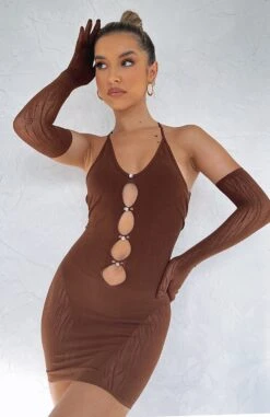 Link Up Mini Dress Chocolate - Stylish & Comfortable Women's Dress