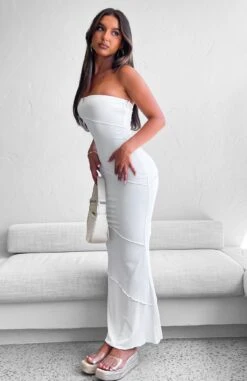 Love You For Life Maxi Dress White | Elegant Strapless Dress for Women -White Fox Sales LOVE YOU MAXI DRESS 07.03.23 004