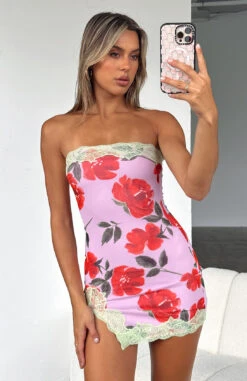 Loving Yourself Strapless Mini Dress Light Pink Rose - Elegant & Chic -White Fox Sales LOVING YOURSELF DRESS050123 01 2
