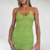 Strapless Crochet Mini Dress in Matcha – More Than I Should Collection 1 Strapless Crochet Mini Dress in Matcha – More Than I Should Collection -White Fox Sales MORE THAN I SHOULD DRESS 17.01.23 002
