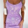 Need A Reason Sequin Mini Dress Lilac | Sparkling Party Dress -White Fox Sales NEED A REASON DRESS 19.05.23 05