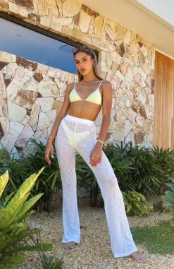 Never Too Late Pants White - Stylish Resort Wear for Women