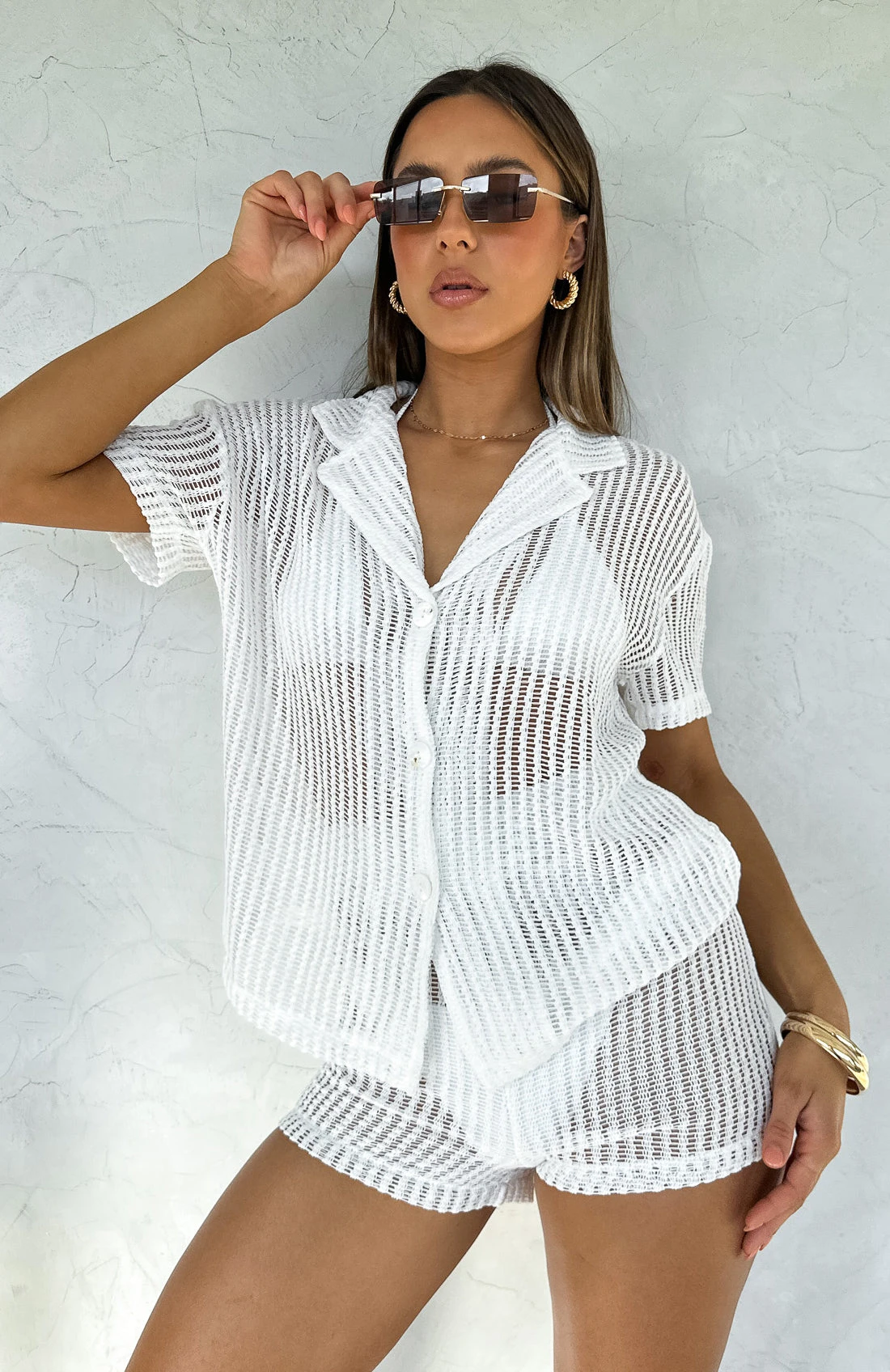 Not Letting Go Shirt White - Stylish Resort Wear for Women 3 Not Letting Go Shirt White - Stylish Resort Wear for Women
