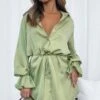 Only Gets Better Mini Dress Matcha - Stylish & Comfortable Women's Dress 2 Only Gets Better Mini Dress Matcha - Stylish & Comfortable Women's Dress -White Fox Sales ONLY GETS BETTER MINI DRESS 060721 0222 2