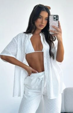 Only Yours Shirt White - Stylish Resort Wear for Women