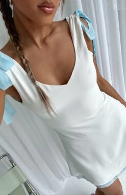 Out Of Love Mini Dress Cream | Elegant Day Dress for Women -White Fox Sales OUT OF LOVE MINI DRESS 04 07 23 05copy