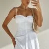 Plastic Heart Mini Dress White - Stylish Day Dress for Women