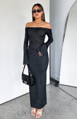 Royals Only Maxi Dress Black | Elegant Women's Evening Dress