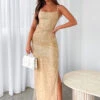 Shining Star Maxi Dress Gold - Elegant Evening Dress for Women -White Fox Sales SHINING STAR DRESS 14.03.2023 001