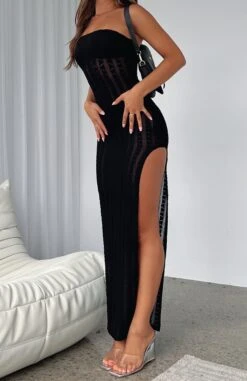 Soft Nights Maxi Dress Black - Elegant Resort Wear for Women 13 Soft Nights Maxi Dress Black - Elegant Resort Wear for Women -White Fox Sales SOFT NIGHTS MAXI DRESS 301222 08