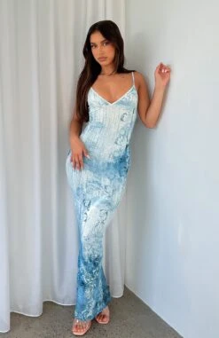 Elegant Sorrows Maxi Dress Azzurro - Women's Summer Maxi Dress