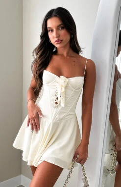 Stay Together Mini Dress Cream - Elegant Day Dress for Women -White Fox Sales STAY TOGETHER DRESS 02.05.23 08