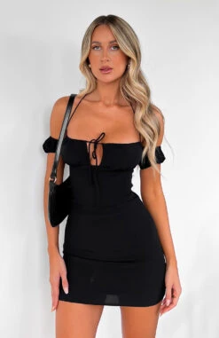 Tea For Two Mini Dress Black - Stylish & Elegant Women's Dress -White Fox Sales TEA FOR TWO DRESS 19.05.23 04