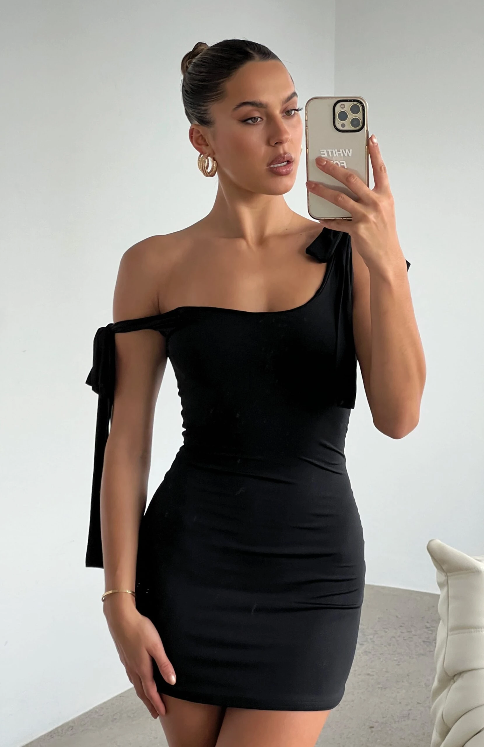 Tie The Knot Mini Dress Black - Elegant Casual Dress for Women 9 Tie The Knot Mini Dress Black - Elegant Casual Dress for Women - Image 7