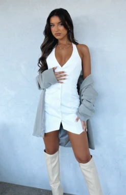 Wait For You Mini Dress White - Elegant Casual Summer Dress -White Fox Sales WAIT FOR YOU MINI DRESS 20 06 23 04